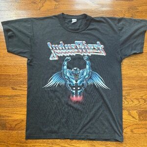 Authentic Vintage Judas Priest Black Painkiller World Tour 1990 Graphic Band Tee